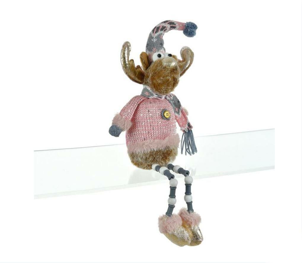 PEMBE NOEL GEYİK DEKOR 55CM