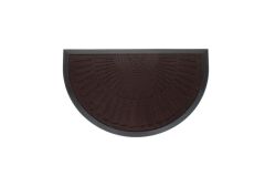 SİYAH KABARTMALI OVAL KAPI ÖNÜ PASPASI 75X45CM