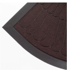 SİYAH KABARTMALI OVAL KAPI ÖNÜ PASPASI 75X45CM