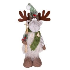 YEŞİL GRİ GEYİK NOEL DEKOR 20X11X64CM