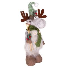 YEŞİL GRİ GEYİK NOEL DEKOR 20X11X64CM