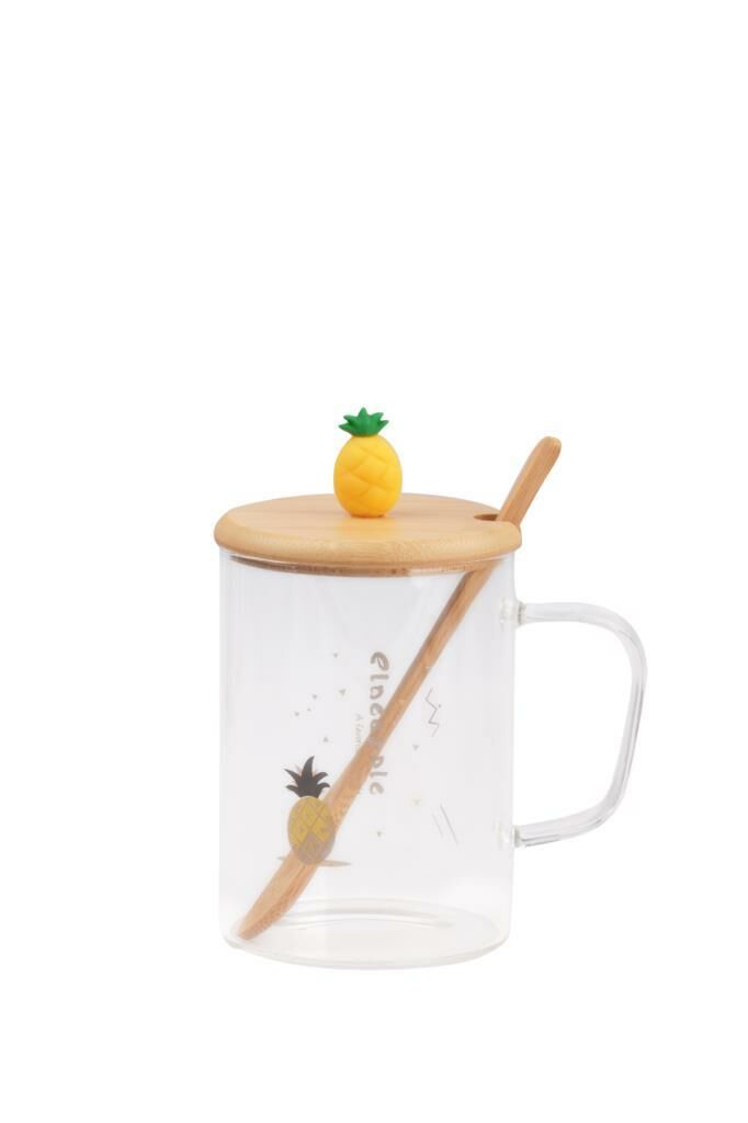 ANANAS BAMBU KAPAKLI DESEN1 CAM KUPA