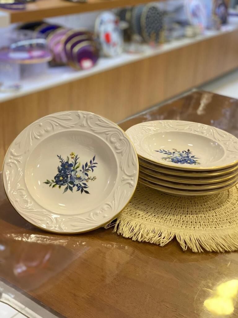 ROLYEF BLUE 6'LI ÇUKUR TABAK 21 CM