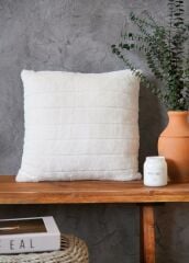 FİTİLLİ PELUŞ KIRLENT BEYAZ 45X45CM