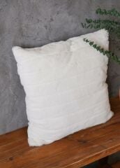 FİTİLLİ PELUŞ KIRLENT BEYAZ 45X45CM