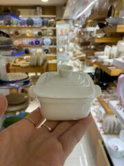 AROW PURE PORSELEN KAPAKLI KASE 9x9cm