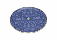 GLAMOROUS LACİVERT DÜZ TABAK 24CM