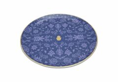 GLAMOROUS LACİVERT DÜZ TABAK 24CM