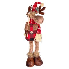 KAHVERENGİ GEYİK NOEL DEKOR 20X15X60CM