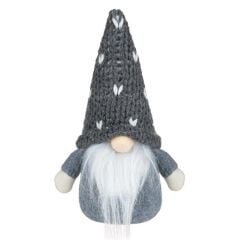 KOYU GRİ NOEL CÜCE DEKOR 17CM