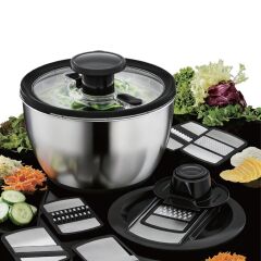 SİYAH HAZNELİ SALATA KURUTUCU&RENDE SETİ