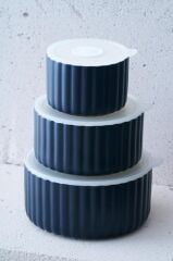 BLUSH LACİVERT 3'LÜ SAKLAMA KABI