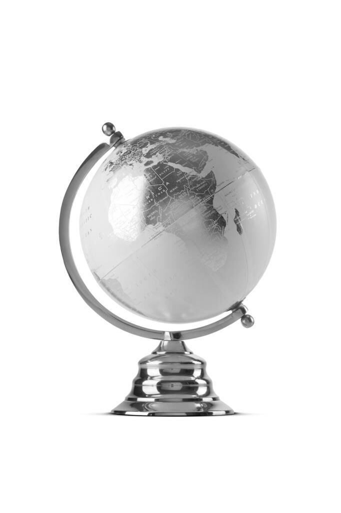 GÜMÜŞ BEYAZ DÜNYA DEKOR 25CM