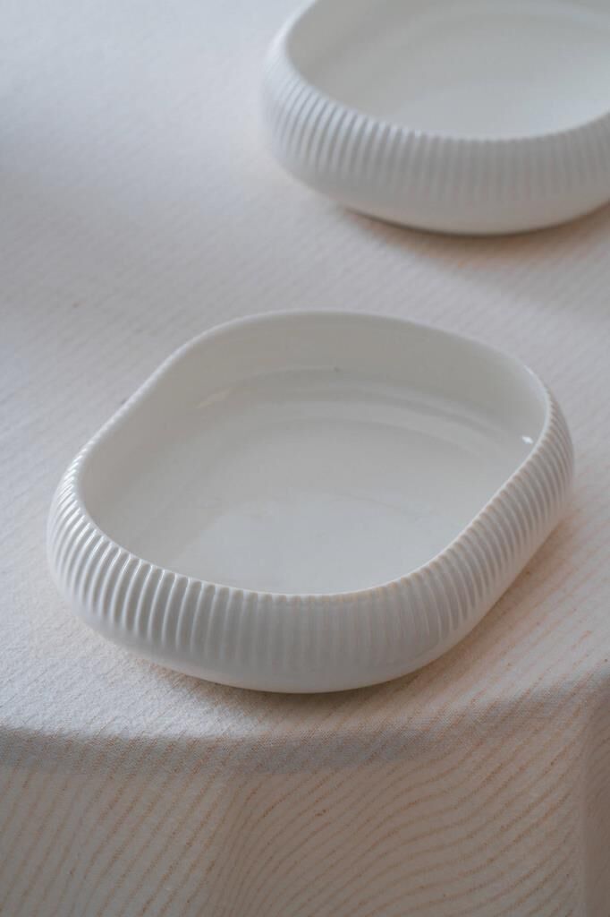 BIANCO LINEA OVAL KAYIK TABAK 13X18CM