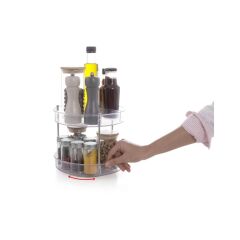 ELPİDA ŞEFFAF İKİ KATLI DÖNER RAF