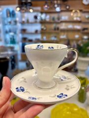 MAVİ AYAKLI 6 KİŞİLİK TÜRK KAHVESİ FİNCANI