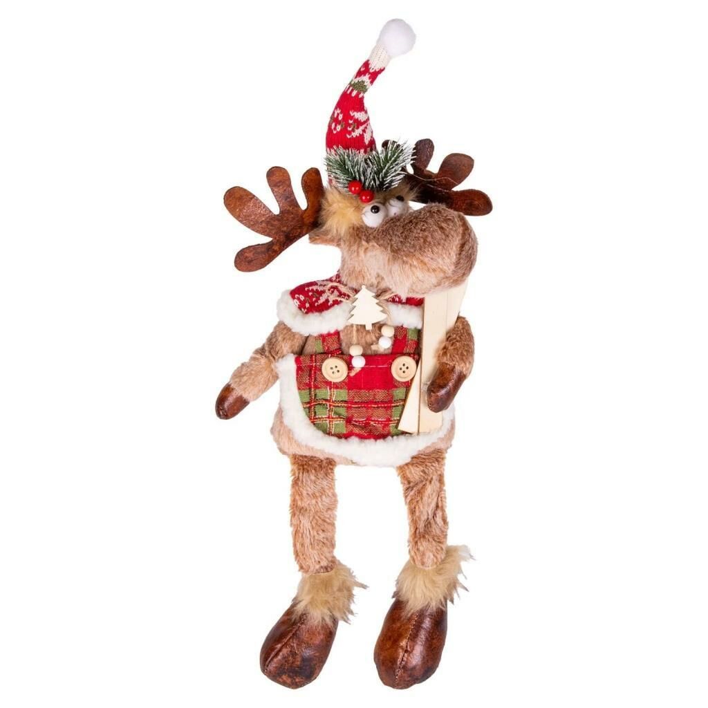 KAHVERENGİ KADIN GEYİK NOEL DEKOR 20X15X65CM