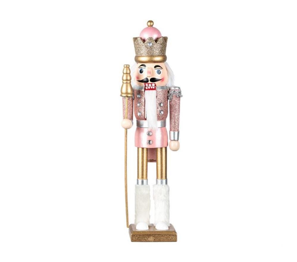 PEMBE ALTIN NOEL KURŞUN ASKER DEKOR 38CM