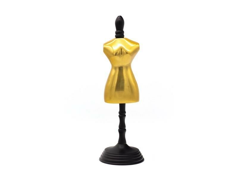 SİYAH ALTIN METAL KADIN BİBLO/DEKOR 37CM