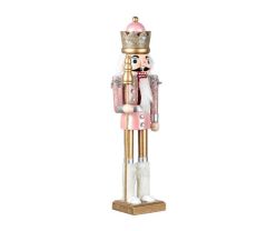 PEMBE ALTIN NOEL KURŞUN ASKER DEKOR 38CM