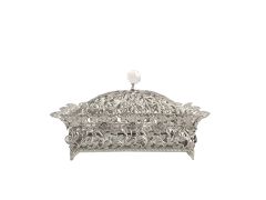 GÜMÜŞ ROZA ŞEKERLİK 30X17CM