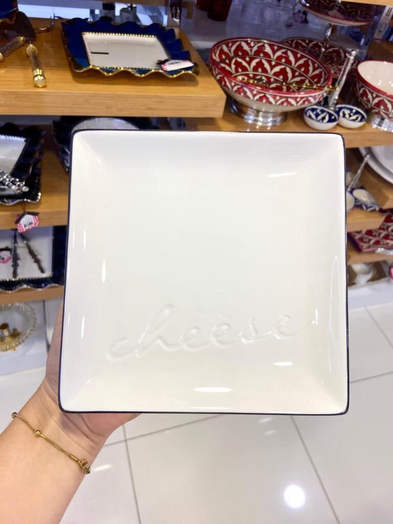 VINTAGE KARE TEKLİ TABAK 18CM