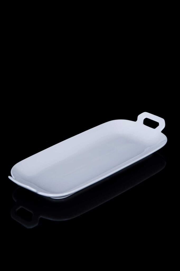 PURE WHITE KULPLU KARE SERVİS TABAK 28CM