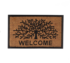 SİYAH BEJ AĞAÇ DESEN KAPI ÖNÜ PASPAS 75X45CM