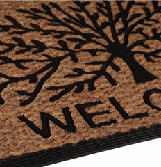 SİYAH BEJ AĞAÇ DESEN KAPI ÖNÜ PASPAS 75X45CM