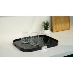 SİYAH SERVİS TEPSİ 30X40CM