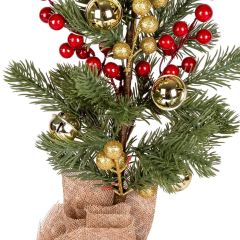 BERRY'Lİ ÇINGIRAKLI NOEL DEKOR 14X38CM