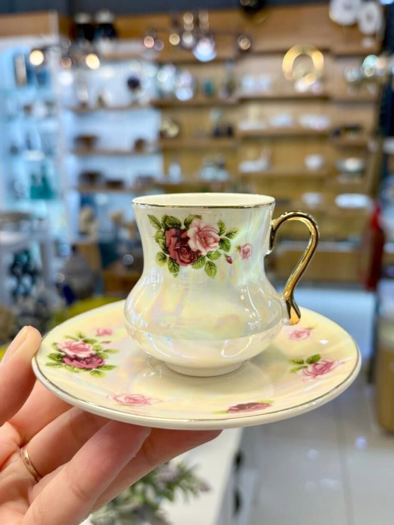 PEMBE SEDEFLİ 2 KİŞİLİK TÜRK KAHVESİ FİNCANI