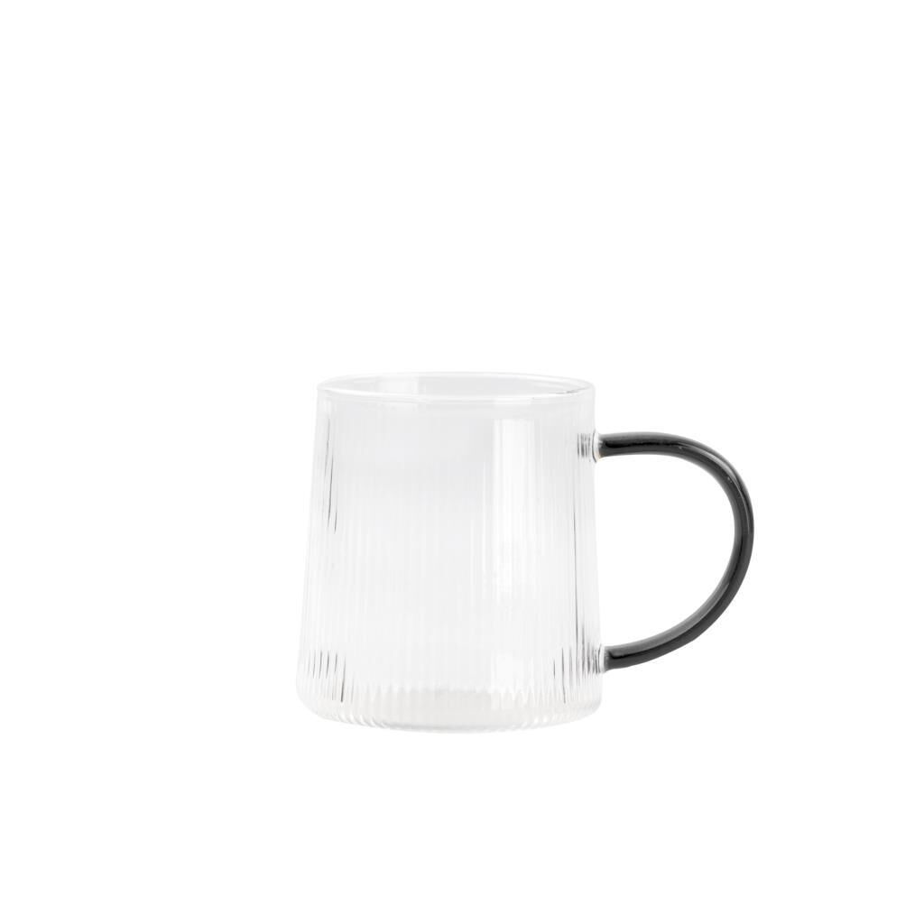 GRİ KULPLU CAM BARDAK 380ML