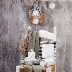 8573 LINK COLLECTION SİYAH DAMA 6 KİŞİLİK 28 PARÇA KARE KAHVALTI TAKIMI