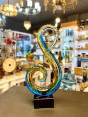 KRİSTAL CAM SOL ANAHTARI DEKOR 15X33CM