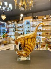 KRİSTAL CAM KAİDELİ İSTİRİDYE DEKOR 14X23CM