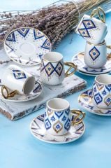 DIOR LACİVERT 6 KİŞİLİK TÜRK KAHVESİ FİNCANI
