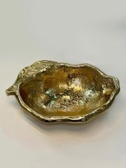FRUİT AÇIK GOLD METAL DEKORATİF TABAK 28X36CM