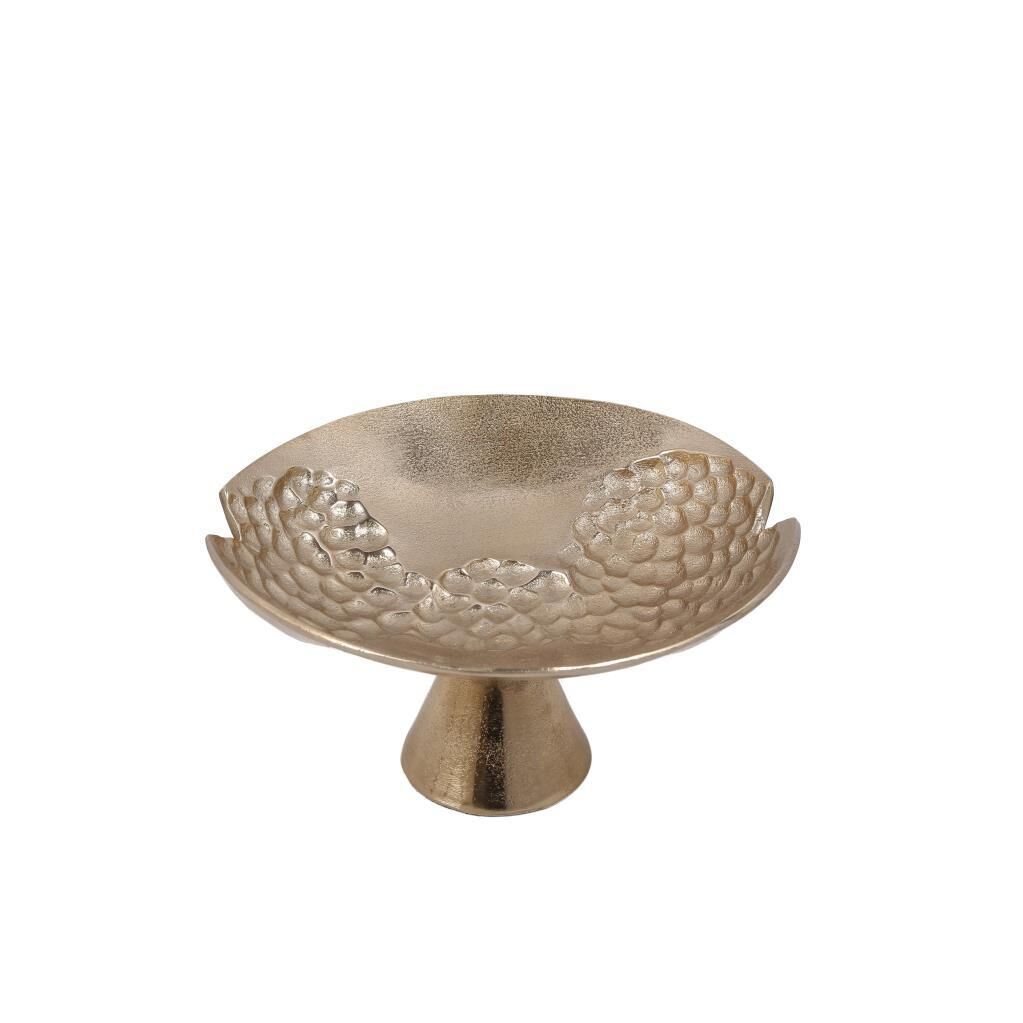 FRUİT AÇIK GOLD METAL AYAKLI DEKORATİF KASE 30X33X21CM