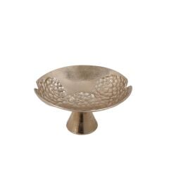 FRUİT AÇIK GOLD METAL AYAKLI DEKORATİF KASE 30X33X21CM