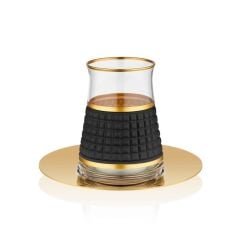 TARABYA SİYAH OSCAR TEK KİŞİLİK ÇAY SETİ