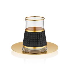 TARABYA SİYAH OSCAR TEK KİŞİLİK ÇAY SETİ