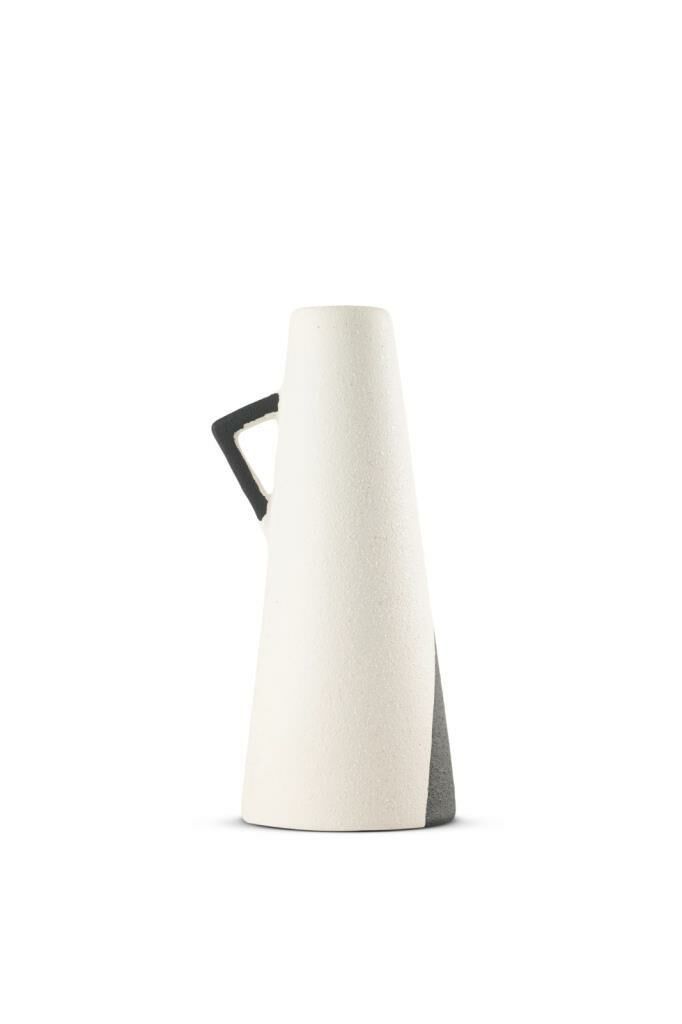 SİYAH BEYAZ VAZO/DEKOR 24CM