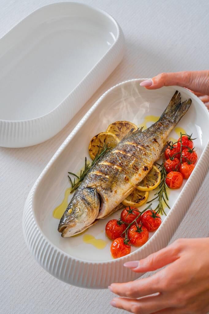 BIANCO LINEA 2'Lİ OVAL DERİN KAYIK TABAK 18X35CM