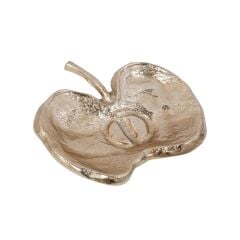 FRUİT AÇIK GOLD METAL ELMA DEKORATİF TABAK 29X31X6CM