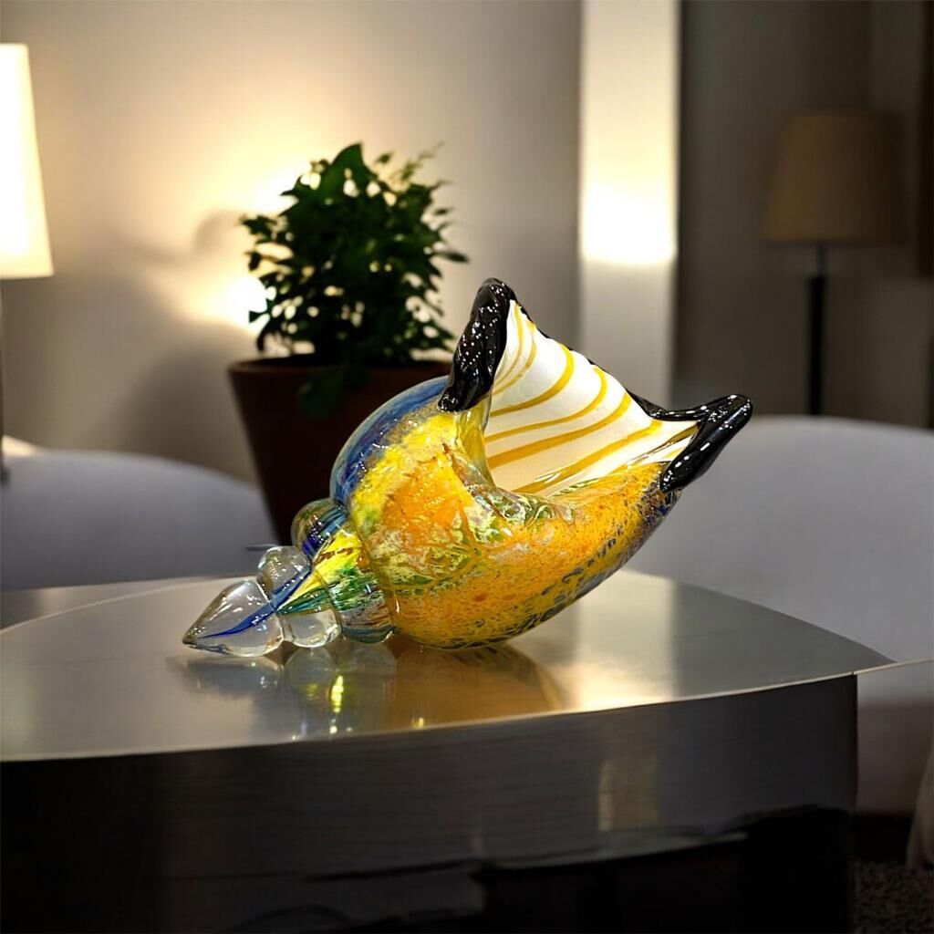 KRİSTAL CAM DENİZ KABUĞU DEKOR 23X12CM