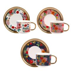 ÇİÇEKLİ 6 KİŞİLİK TÜRK KAHVESİ FİNCANI