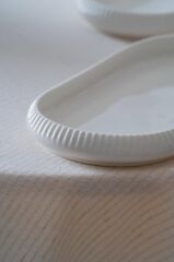 BIANCO LINEA 6'LI OVAL KAYIK TABAK 10X23CM