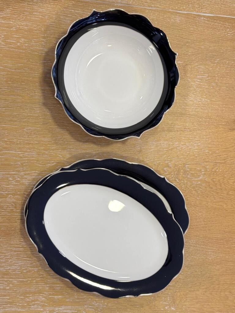 AROW SİYAH 3'LÜ KAYIK TABAK SALATA KASE SETİ