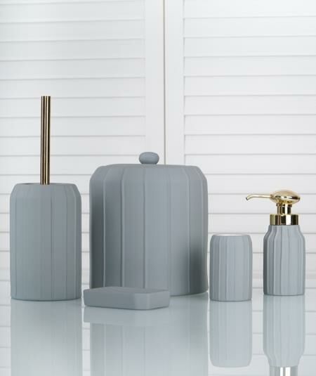 GRİ 5 PARÇA BANYO SETİ